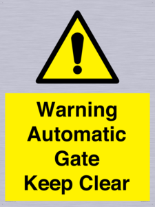 Warning Automatic Gate Keep Clear